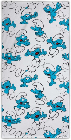 Licens Smurfene håndkle 70x140 cm Barnehåndkle med Badehåndkle 100 % bomull