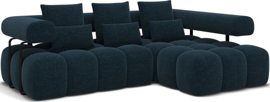 Levvi 3 seters boblete sovesofa med divan høyre Manhattan 40