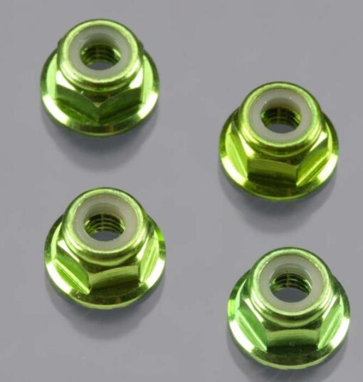 Traxxas 1747G 4mm Flanged Nuts Green 4 Traxxas 1747G 4mm Flanged Nuts Green 4