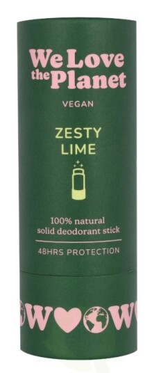 We Love The Planet Vegan Deodorant Stick 40 g Zesty Lime We Love The Planet Vegan Deodorant Stick 40 g Zesty Lime