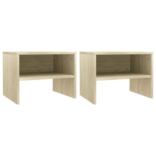 vidaXL Nattbord 2 stk sonoma eik 40x30x30 cm sponplate