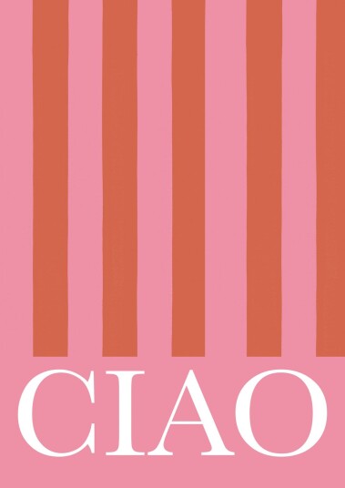 Plakat Ciao Stripes Plakat Ciao Stripes