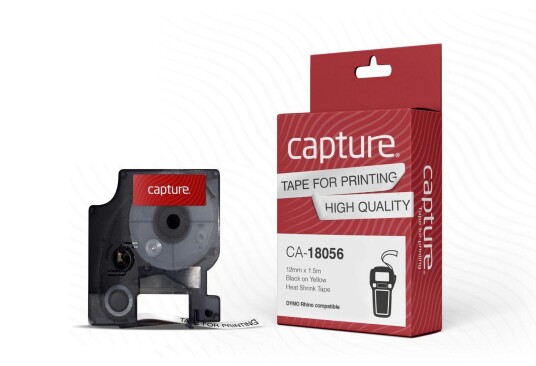Capture 12mm x 1.5m Black on Yellow Capture 12mm x 1.5m Black on Yellow