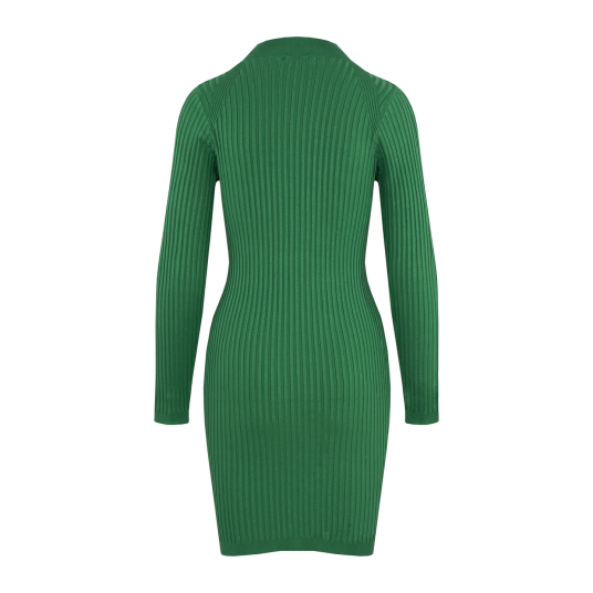 Flossie Dress Eden Green XS Rib knit dress