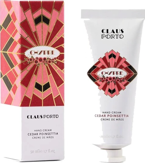 Claus Porto Chypre Cedar Poinsettia Hand Cream Multi/patterned 50 ML Claus Porto Chypre Cedar Poinsettia Hand Cream Multi/patterned 50 ML