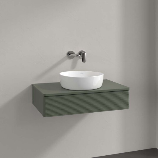 Villeroy & Boch Antao Servantskap med 1 skuff 80x50x19 cm u/lys Grønn Matt Villeroy & Boch Antao Servantskap med 1 skuff 80x50x19 cm u/lys Grønn Matt