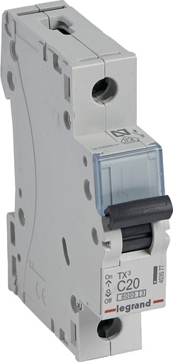 Legrand 10 stk TX³ MCB automatsikring C20 1P 1M 6/6kA Legrand 10 stk TX³ MCB automatsikring C20 1P 1M 6/6kA