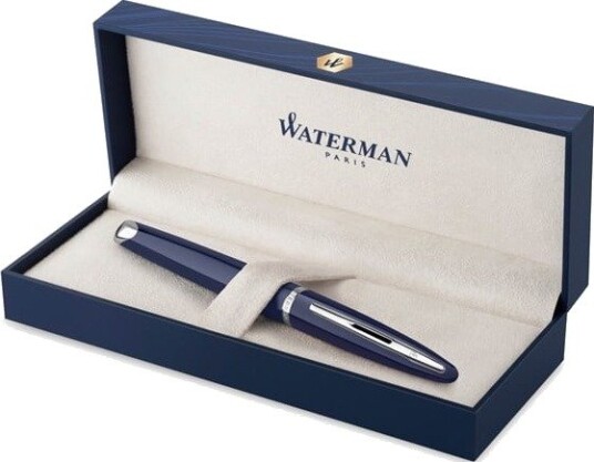 Waterman Carene Fountain Pen Blue Lacquer with palladium trim 18K Gold Medium