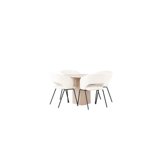Venture Home Spisegruppe Venture Home Olivia Ø110 cm med 4 stk Day Stoler GR23802