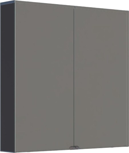 Dansani Inzo Style Speilskap 2 Dører Svart Gummi / 80cm