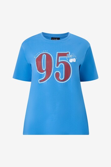Zizzi   T skjorte aCenja S/S Straight Tee   Blå