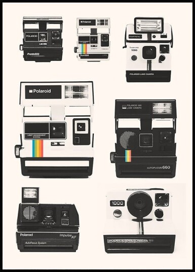 Instant Camera Collection Poster Plakat / 40x50cm