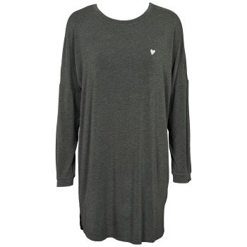 Missya Softness Long Sleeve Nightdress Mørkgrå modal Large Dame Missya Softness Long Sleeve Nightdress Mørkgrå modal Large Dame