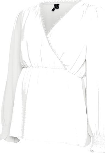 Vero Moda Maternity Vmmalva Lace Ls Top Wvn Ga White XS