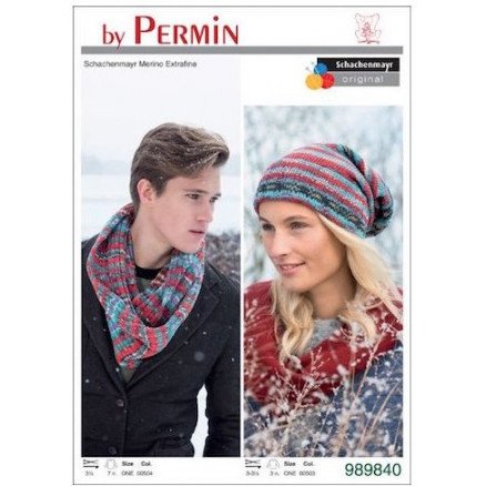 Schachenmayr Schachenmayr Merino Extrafine 120 Oppskrift Strikket lue og halsrør