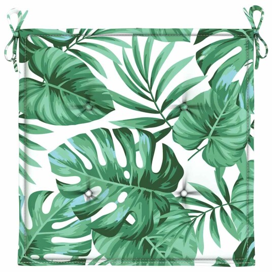 Stolputer 4 pcs Blad mønster 50 x 50 x 4 cm Oxford Stoff