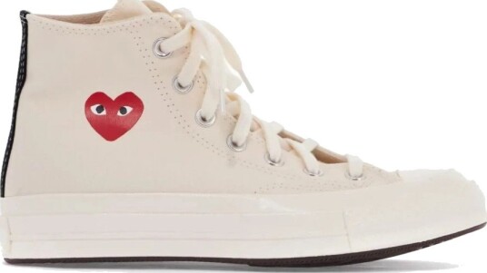 Comme des Garçons Play Herre Sko Hvit 43 EU,