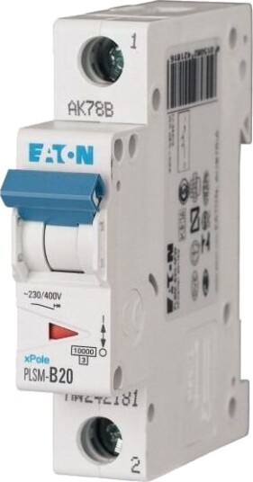 Eaton Automatsikring 1P B 20A 10Ka Ac Plsm B20-Mw (242181)