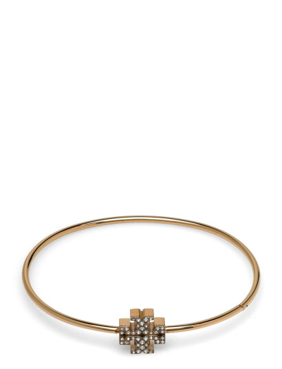 TORY BURCH Eleanor Pave Hinged Cuff |Guld |M TORY BURCH Eleanor Pave Hinged Cuff |Guld |M