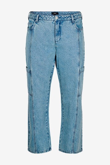 Zizzi Jeans jElena cargo Blå Zizzi Jeans jElena cargo Blå