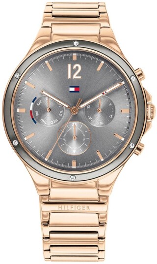 Tommy Hilfiger Dameklokke 1782277 Dressed Up Grå/Rose gulltonet