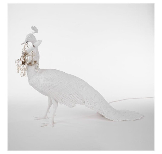Seletti Peacock Bord/ Gulvlampe Hvit Seletti Peacock Bord/ Gulvlampe Hvit