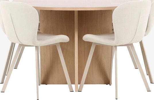 Venture Home Spisebord Strada med Lilja stol Beige Venture Home Spisebord Strada med Lilja stol Beige