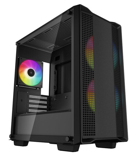 DeepCool CC360 ARGB Mini Tower Kabinett Sort med Herdet Glass DeepCool CC360 ARGB Mini Tower Kabinett Sort med Herdet Glass