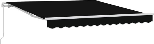 Manuell Uttrekkbar Markise Svart 300x250 cm 