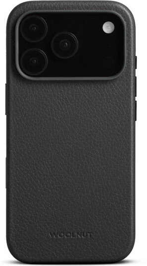WOOLNUT iPhone 17 Pro Ekte Skinn Deksel MagSafe Kompatibel Svart WOOLNUT iPhone 17 Pro Ekte Skinn Deksel MagSafe Kompatibel Svart