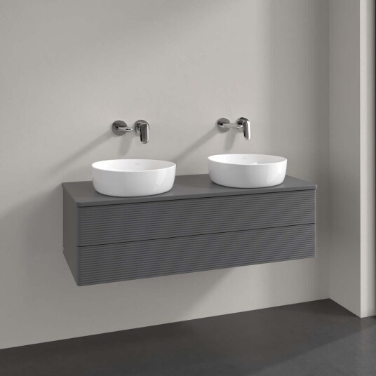 Villeroy & Boch  Antao Servantskap med 2 skuffer 120x50x36 cm m/lys Antrasitt Matt