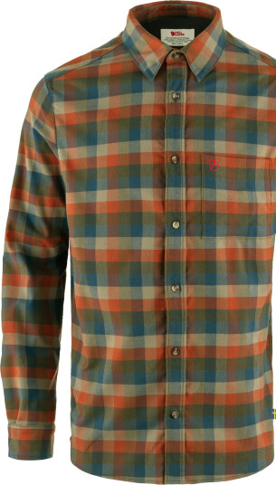 Fjellreven Men's Lappland Stretch Flannel Shirt Laurel Green-Autumn Leaf S