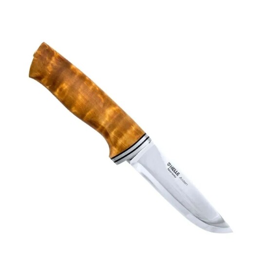 Helle Alden Jaktkniv 105 mm Rustfritt Stål med Slire i Lær