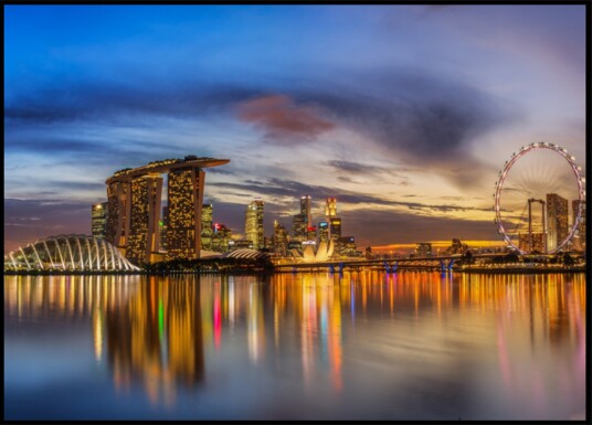 Marina Bay Twilight Glow Plakat / 70x100 Marina Bay Twilight Glow Plakat / 70x100