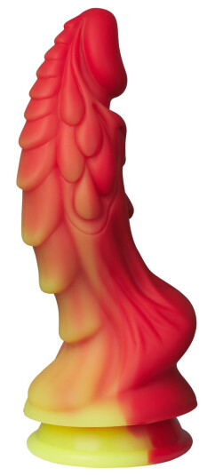 Fantasm Tales Red Dragon Silikon Dildo med sugekopp 22 cm - Rød - Rød