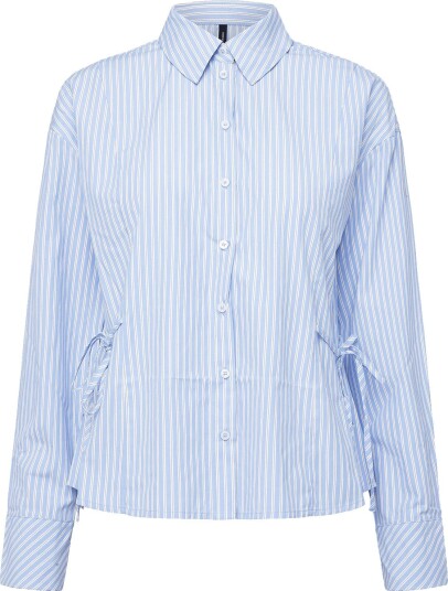 Vero Moda Vmasta Ls Tie Shirt Wvn Ret CASHMERE BLUE M