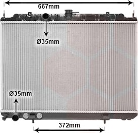 Radiator motorkjøling VAN WEZEL 13002239