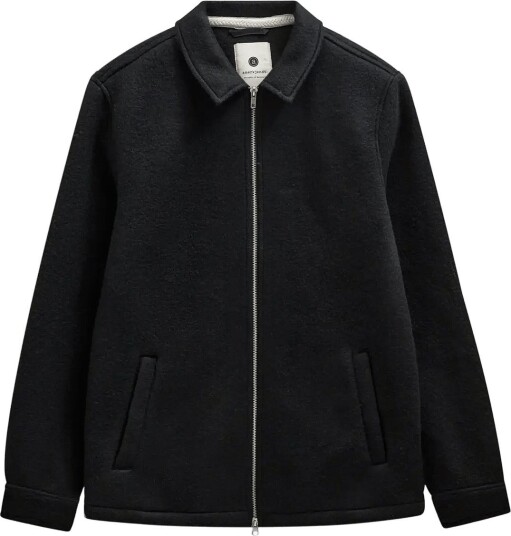 Anerkjendt Akhanky Boiled Wool Overshirt   CAVIAR   XL