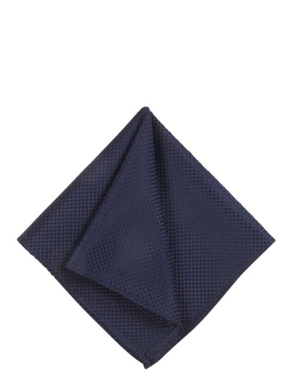 Portia 1924 Silk Pocket Square - Navy - ONE SIZE