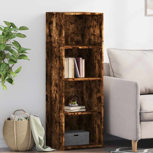 Hylle røkt eik 40x41x124 cm konstruert tre 8721102652899