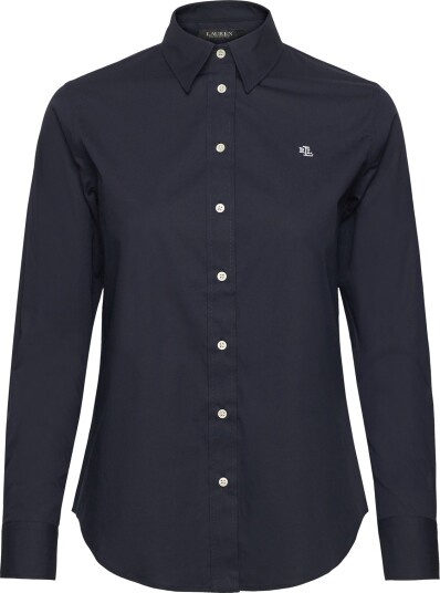 Lauren Ralph Lauren 50S Strtch Non Iron Ls Shirt W/ Chs Navy XL