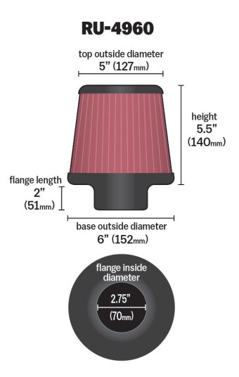 Sportluftfilter K&N Filters RU-4960