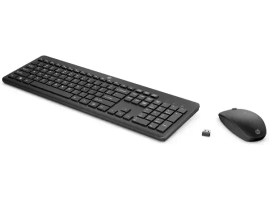 HP 235 Trådløs Tastatur og Mussett med 3-Soners Layout Pan Nordic Svart HP 235 Trådløs Tastatur og Mussett med 3-Soners Layout Pan Nordic Svart