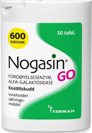 Nogasin Nogasin Go tyggetabletter 50 stk.