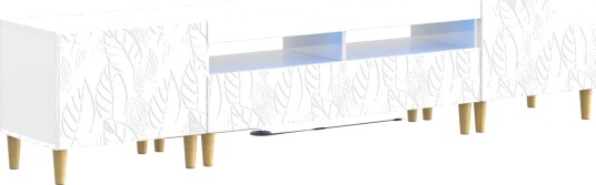 vidaXL 5 delt LED TV skap Høgglans hvit Konstruert tre vidaXL 5 delt LED TV skap Høgglans hvit Konstruert tre