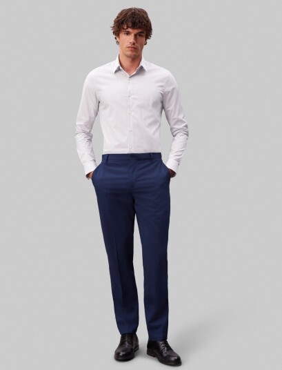 Calvin Klein Slim Perf Ni Str Stp White 40