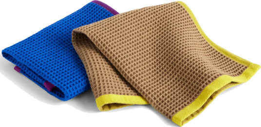 HAY Canteen oppvaskklut 31 x 31 cm 2 pakning Blue/fuchsia Beige/yellow HAY Canteen oppvaskklut 31 x 31 cm 2 pakning Blue/fuchsia Beige/yellow