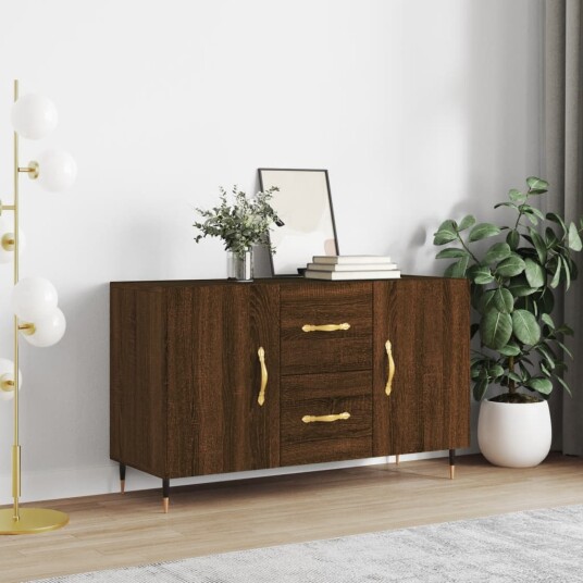 vidaXL Skjenk brun eik 100x36x60 cm konstruert tre