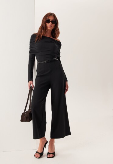 Bubbleroom High Wide Cropped Trousers