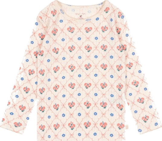 Konges Sløjd Genser - Minnie - Fleur Dekor m. Hullmønster - Konges Sløjd - 1½ år (86) - Genser - Hvit